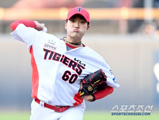 13일 광주KIA챔피언스필드에서 열린 롯데와 KIA의 경기, KIA 선발투수 김도현이 역투하고 있다. 광주=허상욱 기자wook@sportschosun.com/2025.05.13/