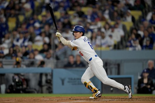 김혜성이 3회말 좌측으로 안타를 터뜨리고 있다. lmagn Images연합뉴스