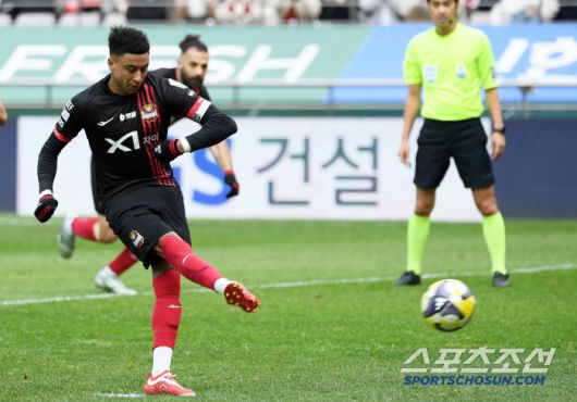 K리그1 FC서울과 대구FC의 경기가 29일 서울월드컵경기장에서 열렸다. 서울 린가드가 페널티킥을 성공시키고 있다. 상암=박재만 기자pjm@sportschosun.com/2025.03.29/