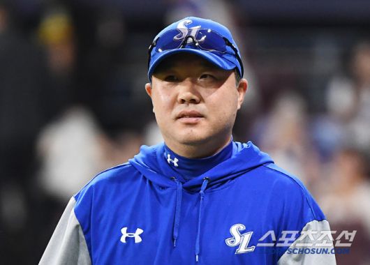 22일 서울 고척스카이돔에서 열린 삼성-키움전. 삼성이 2대0으로 승리하며 3연전을 싹쓸이했다. 박진만 감독이 미소짓고 있다. 고척=정재근 기자 cjg@sportschosun.com/2025.5.22/