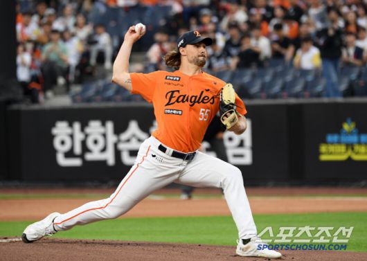23일 대전 대전 한화생명볼파크에서 열린 한화 이글스와 롯데 자이언츠의 경기. 한화 와이스가 역투하고 있다. 대전=박재만 기자 pjm@sportschosun.com/2025.05.23/
