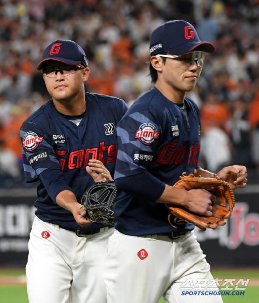 대전 징크스 극복에 큰힘이 되어준 유격수 전민재에게 고마운 마음을 전하는 선발 박세웅.