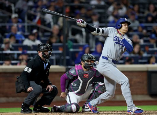 오타니 쇼헤이가 8회초 마지막 타석에서도 헛스윙 삼진을 당하고 있다. AFP연합뉴스