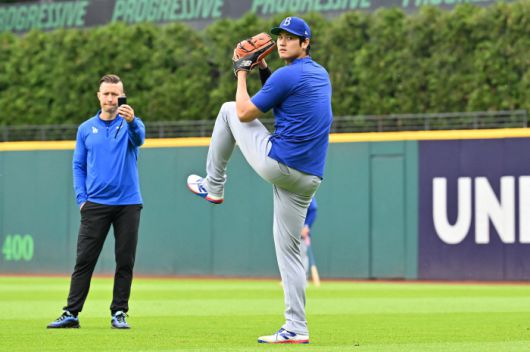 오타니는 본격적인 피칭 재활에 들어가 후반기 마운드 복귀를 노린다. AFP연합뉴스