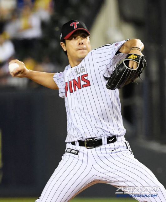 28일 잠실구장에서 열린 LG 트윈스와 한화 이글스의 경기. LG 김진성이 역투하고 있다. 잠실=박재만 기자 pjm@sportschosun.com/2025.05.28/