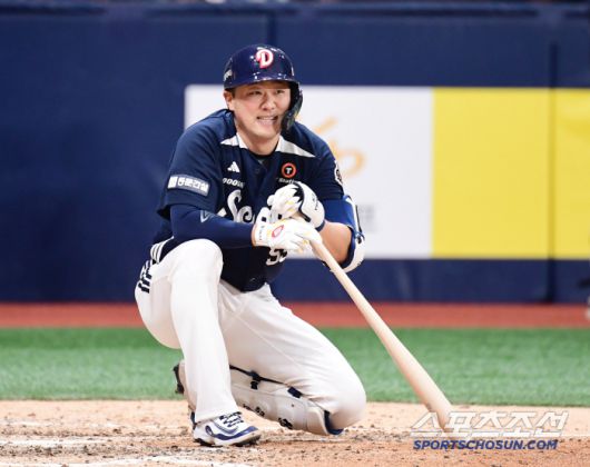 1일 고척돔에서 열린 KBO리그 키움과 두산의 경기. 8회초 파울 홈런에 아쉬원하는 양석환. 고척=송정헌 기자songs@sportschosun.com/2025.06.01/