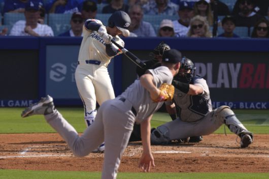 김혜성이 전날 양키스전에서 2회말 우월 투런홈런을 날리고 있다. AP연합뉴스