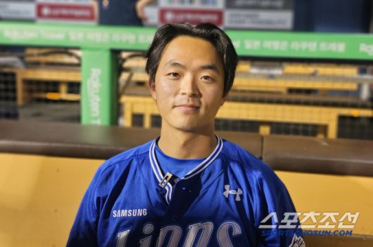 삼성 라이온즈 김태훈이 1일 LG 트윈스전이 끝난 뒤 인터뷰를 하고 있다. 잠실=권인하 기자