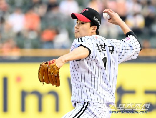27일 잠실야구장에서 열린 한화와 LG의 경기, LG 선발투수 임찬규가 역투하고 있다. 잠실=허상욱 기자wook@sportschosun.com/2025.05.27/