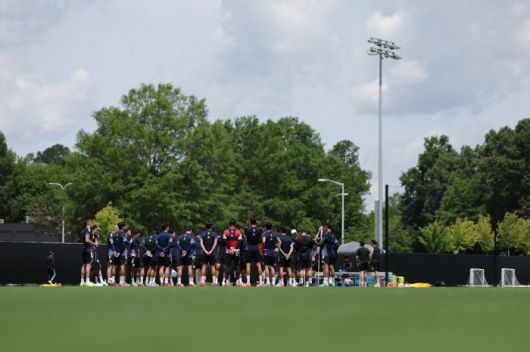 아트리움 헬스 퍼포먼스 파크(샬럿, 미국)/ 2025 피파 클럽월드컵/ 울산HDFC/ 훈련/ 울산 단체/ 스크럼/ 전경/ 사진 김정수