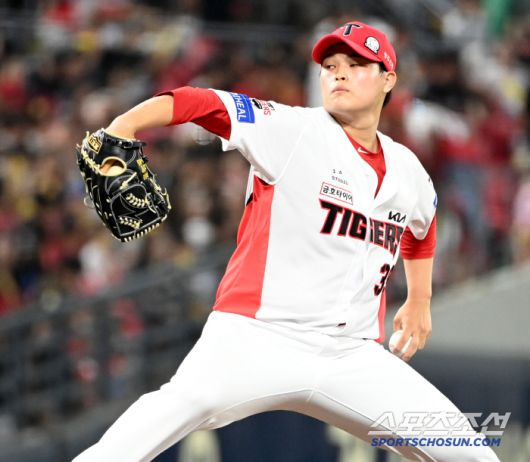 7일 광주KIA챔피언스필드에서 열린 한화와 KIA의 경기, KIA 최지민이 역투하고 있다. 광주=허상욱 기자wook@sportschosun.com/2025.06.07/