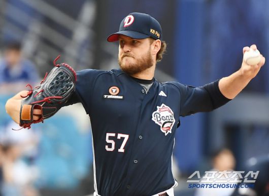 17일 대구 라이온즈파크에서 열린 두산-삼성전. 선발투수 두산 콜어빈이 투구하고 있다. 대구=정재근 기자 cjg@sportschosun.com/2025.6.17/