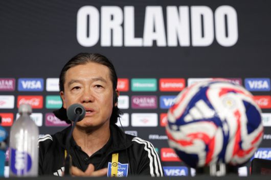 올랜도 Inter&co 스타디움(올랜도, 미국)/ 2025 피파 클럽월드컵/ 울산 HDFC vs 마멜로디 선다운스FC/ MD-1/ 공식 인터뷰/ 울산 김판곤 감독/ 사진 김정수