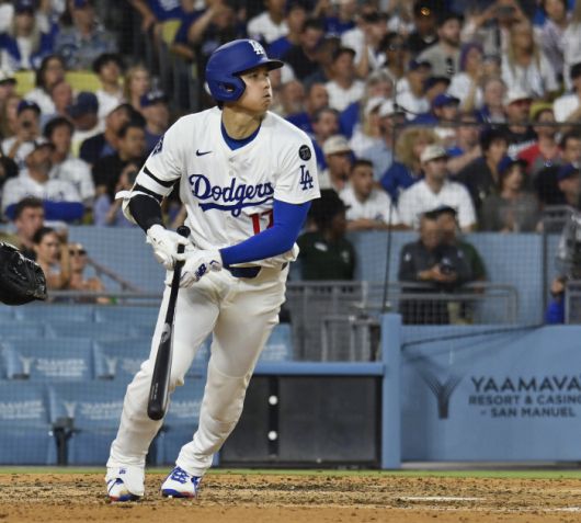 같은 경기에서 타자로 나선 오타니. UPI연합뉴스