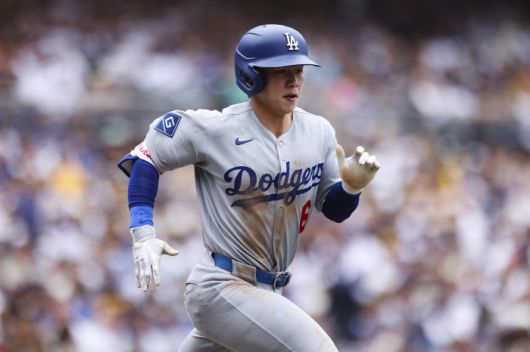 LA 다저스 김혜성이 MLB.com 신인왕 모의투표에서 2위를 차지했다. AP연합뉴스