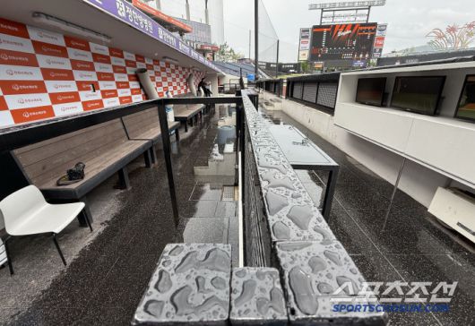 20일 대전 한화생명볼파크에서 키움-한화전이 열릴 예정이지만 많은 비가 내리고 있다. 대전=정재근 기자 cjg@sportschosun.com/2025.6.20/