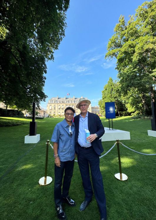 이수만 A2O엔터테인먼트 키 프로듀서 겸 비저너리 리더(왼쪽)와 라이어 코헨(Lyor Cohen) 유튜브 글로벌 음악부문 대표. 사진=A2O Entertainment