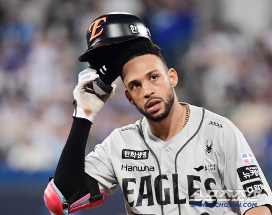 25일 대구 삼성라이온즈파크에서 열린 삼성과 한화의 경기. 8회 중견수 플라이로 아웃 당한 리베라토. 대구=송정헌 기자songs@sportschosun.com/2025.06.25/