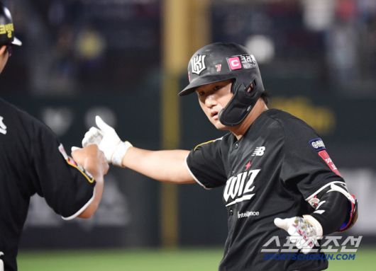 27일 부산 사직구장에서 열린 롯데와 KT의 경기. 7회 동점 1타점 적시타 날린 KT 김상수. 부산=송정헌 기자songs@sportschosun.com/2025.06.27/