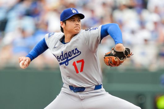 오타니 쇼헤이가 1회말 공을 힘차게 뿌리고 있다. AFP연합뉴스