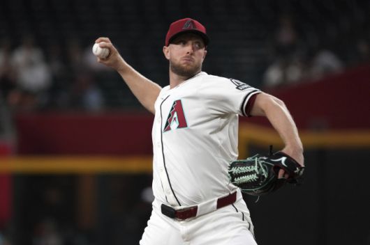 애리조나 선발 메릴 켈리가 1회초 투구를 하고 있다. AP연합뉴스