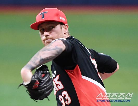 25일 서울 고척스카이돔에서 열린 KIA-키움전. KIA 선발투수 올러가 투구하고 있다. 고척=정재근 기자 cjg@sportschosun.com/2025.6.25/