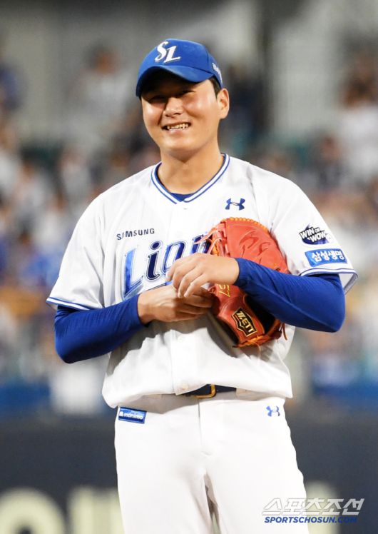 2025년 7월 4일 대구라이온즈파크 LG전 삼성 선발 이승현은 평생 잊지 못할 인생투를 펼친 뒤 활짝 웃었다.