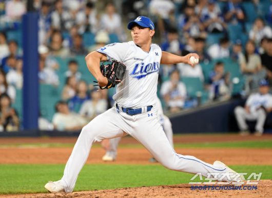 5일 대구 라이온즈파크에서 열린 삼성 라이온즈와 LG 트윈스의 경기. 삼성 배찬승이 역투하고 있다. 대구=박재만 기자 pjm@sportschosun.com/2025.07.05/