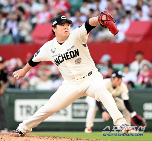 29일 인천SSG랜더스필드에서 열린 한화와 SSG의 경기, SSG 이로운이 역투하고 있다. 인천=허상욱 기자wook@sportschosun.com/2025.06.29/