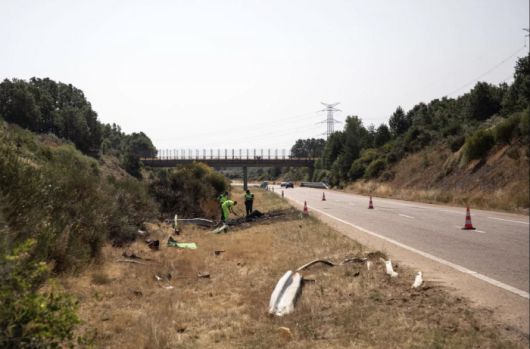 디오고 조타와 동생 안드레 실바의 차량 전복 사망사고 현장. 데일리스타 기사캡쳐