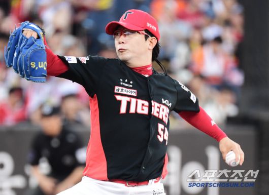 9일 대전 한화생명 볼파크에서 열린 한화와 KIA의 경기. 선발 투구하고 있는 KIA 양현종. 대전=송정헌 기자songs@sportschosun.com/2025.07.09/