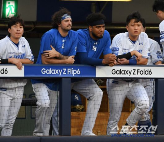 31일 대구 삼성라이온즈파크에서 열린 삼성 라이온즈와 KIA 타이거즈의 경기. 삼성 코너와 레예스. 대구=박재만 기자 pjm@sportschosun.com/2024.08.31/