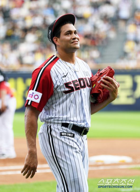 29일 잠실구장에서 열린 LG 트윈스와 KIA 타이거즈의 경기. LG 치리노스가 숨을 고르고 있다. 잠실=박재만 기자 pjm@sportschosun.com/2025.06.29/