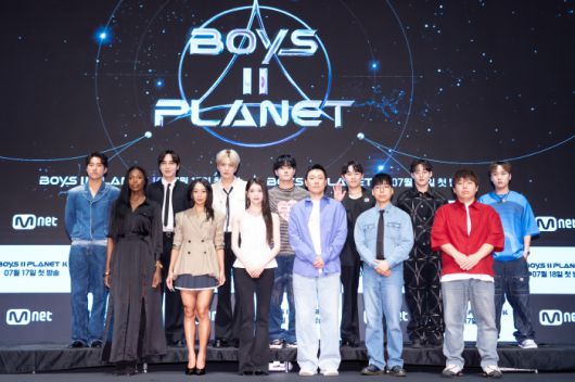 킹키, 이석훈, 김재중, 제이릭, 임한별, 백구영, 저스티스, 고정경 PD, 정우영 PD, 김신영 CP, 샤오팅, 효린, 카니(왼쪽 위부터 시계방향으로). 사진 제공=Mnet