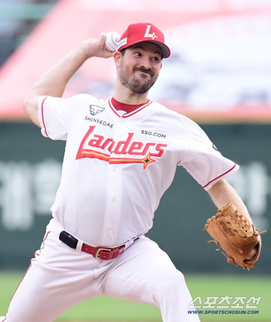 6일 인천 SSG랜더스필드에서 열린 SSG와 삼성의 경기. 선발 투구하고 있는 SSG 앤더슨. 인천=송정헌 기자songs@sportschosun.com/2025.08.06/