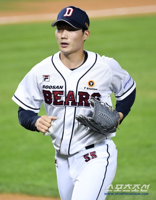 2021 KBO리그 두산 베어스와 NC 다이노스의 경기가 15일 잠실구장에서 열렸다. 두산 이승진. 잠실=박재만 기자 pjm@sportschosun.com/2021.10.15/