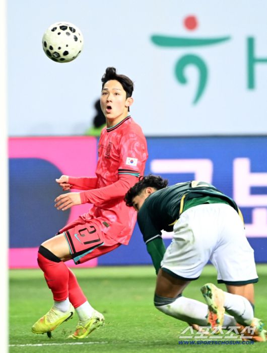 14일 대전월드컵경기장에서 열린 대한민국과 볼리비아의 A매치 평가전. 양민혁이 돌파를 시도하고 있다. 대전=허상욱 기자wook@sportschosun.com/2025.11.14/