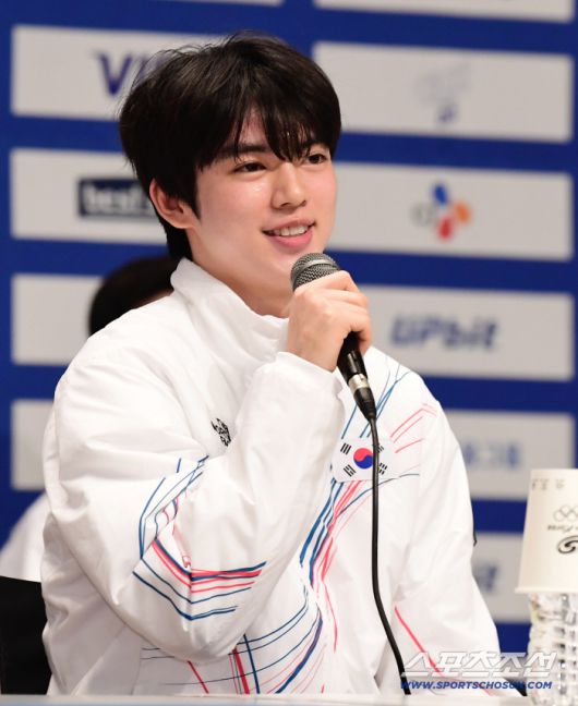 7일 오후 진천선수촌에서 2026밀라노-코르티나 동계올림픽 D-30 미디어데이 행사가 열렸다. 질문에 답하고 있는 빙상 피겨 차준환. 진천=송정헌 기자songs@sportschosun.com/2026.01.07/