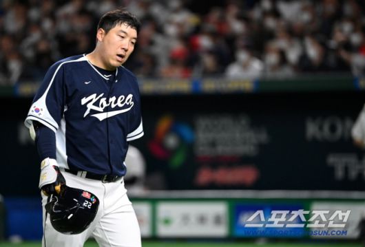 2023 월드베이스볼클래식(WBC) 한국과 일본의 경기가 10일 일본 도쿄돔에서 열렸다. 8회초 한국 김현수가 삼진으로 물러나고 있다. 도쿄(일본)=허상욱 기자wook@sportschosun.com/2023.03.10/