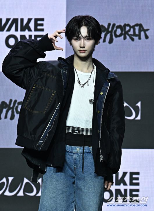 12일 서울 한남동 블루스퀘어에서 보이 그룹 '알파드라이브원' 데뷔 쇼케이스가 열렸다. 포즈를 취하고 있는 알파드라이브원 멤버 안신. 한남동=송정헌 기자songs@sportschosun.com/2026.01.12/