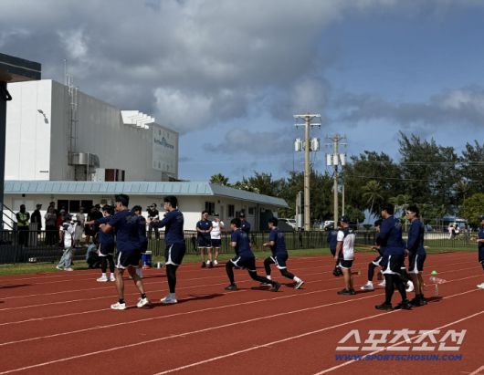 훈련하는 대표팀 투수조의 모습. 사진=나유리 기자