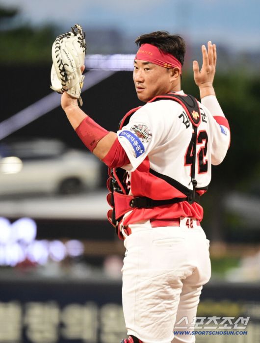 11일 광주 기아챔피언스필드에서 열린 KIA와 롯데의 경기. 수비하는 KIA 김태군 포수. 광주=송정헌 기자songs@sportschosun.com/2025.09.11/