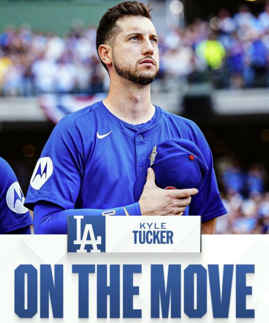 카일 터커가 LA 다저스와 4년 2억4000만달러 계약에 합의했다. 사진=MLB 공식 X 계정