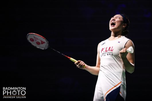 지난 주 열린 인도오픈에서 우승한 뒤 포효하는 안세영. 사진제공=대한배드민턴협회