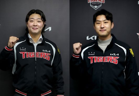 (왼쪽부터)김범수-홍건희. 사진=KIA 타이거즈
