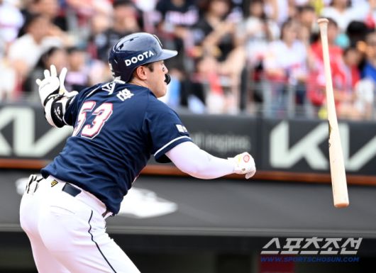 17일 광주KIA챔피언스필드에서 열린 두산과 KIA의 경기, 5회초 1사 2,3루 두산 양석환이 2타점 2루타를 치고 있다. 광주=허상욱 기자wook@sportschosun.com/2023.09.17/