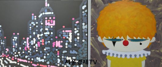 스카이장례식장 1층 미술관에 전시된 작품들. [사진=나윤상 기자]