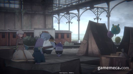 ▲ 사람들은 비를 피해 역에서 살아간다 (사진출처: 디모 공식 트위터)