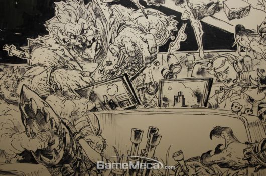 ▲ 2019년 당시 작업 중이던 김정기 작가 (사진: 게임메카 촬영)