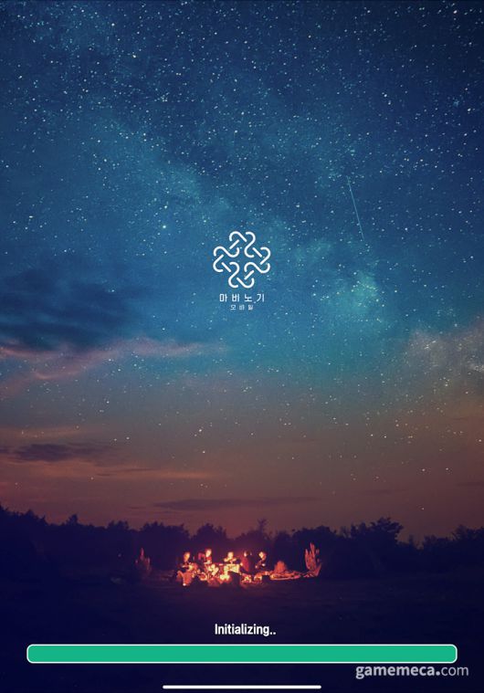 ▲ 마비노기 모바일 로그인 화면 (사진: 게임메카 촬영)